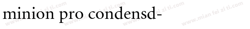 minion pro condensd字体转换